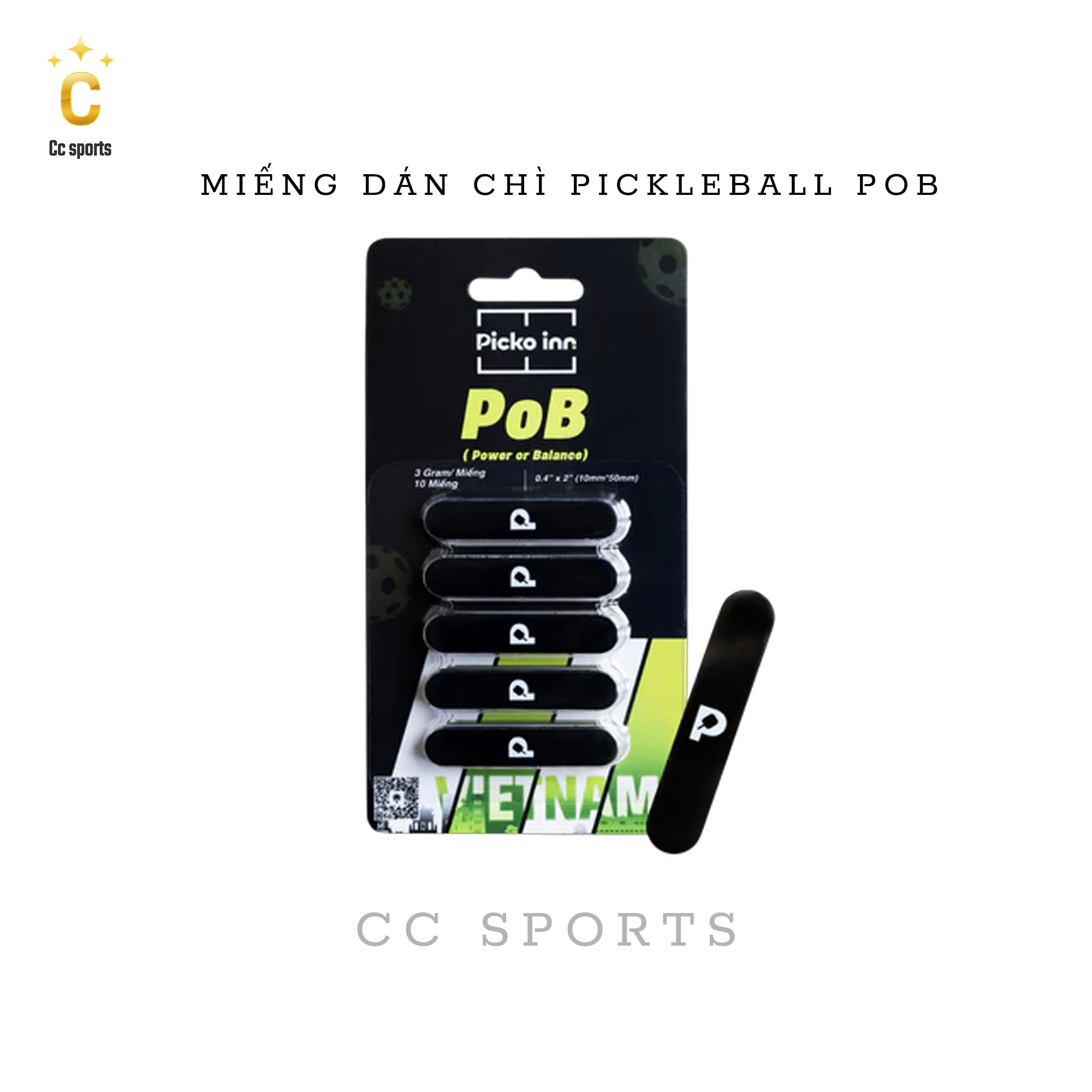 Miếng Dán Chì pickleball Pob