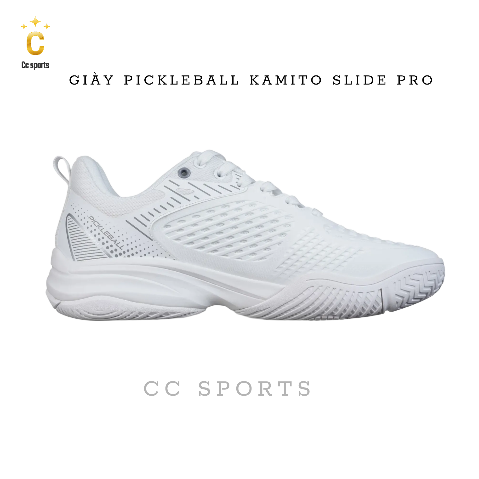 Giày Pickleball Kamito Slide Pro trắng