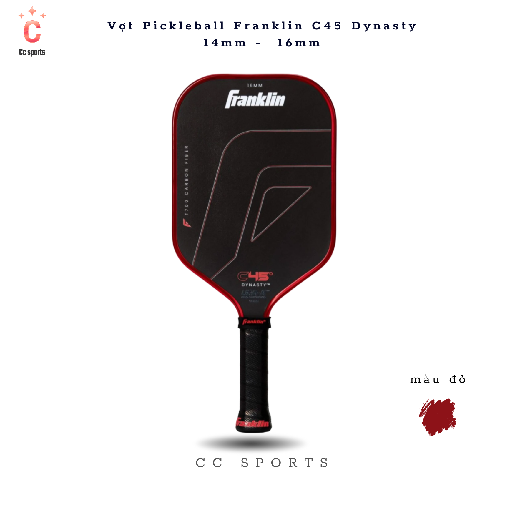Vợt Pickleball Franklin C45 Dynasty  14mm-16mm