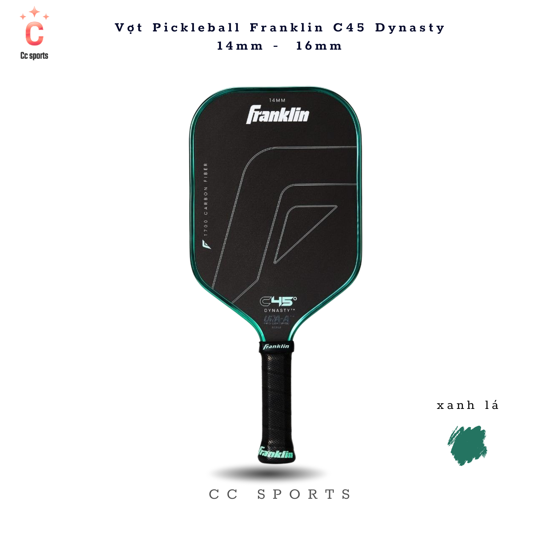 Vợt Pickleball Franklin C45 Dynasty  14mm -  16mm